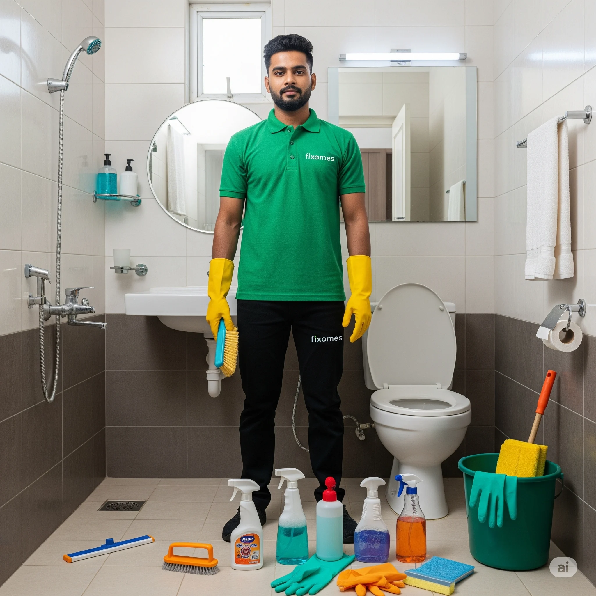 Tile Floor Bathroom Cleaning